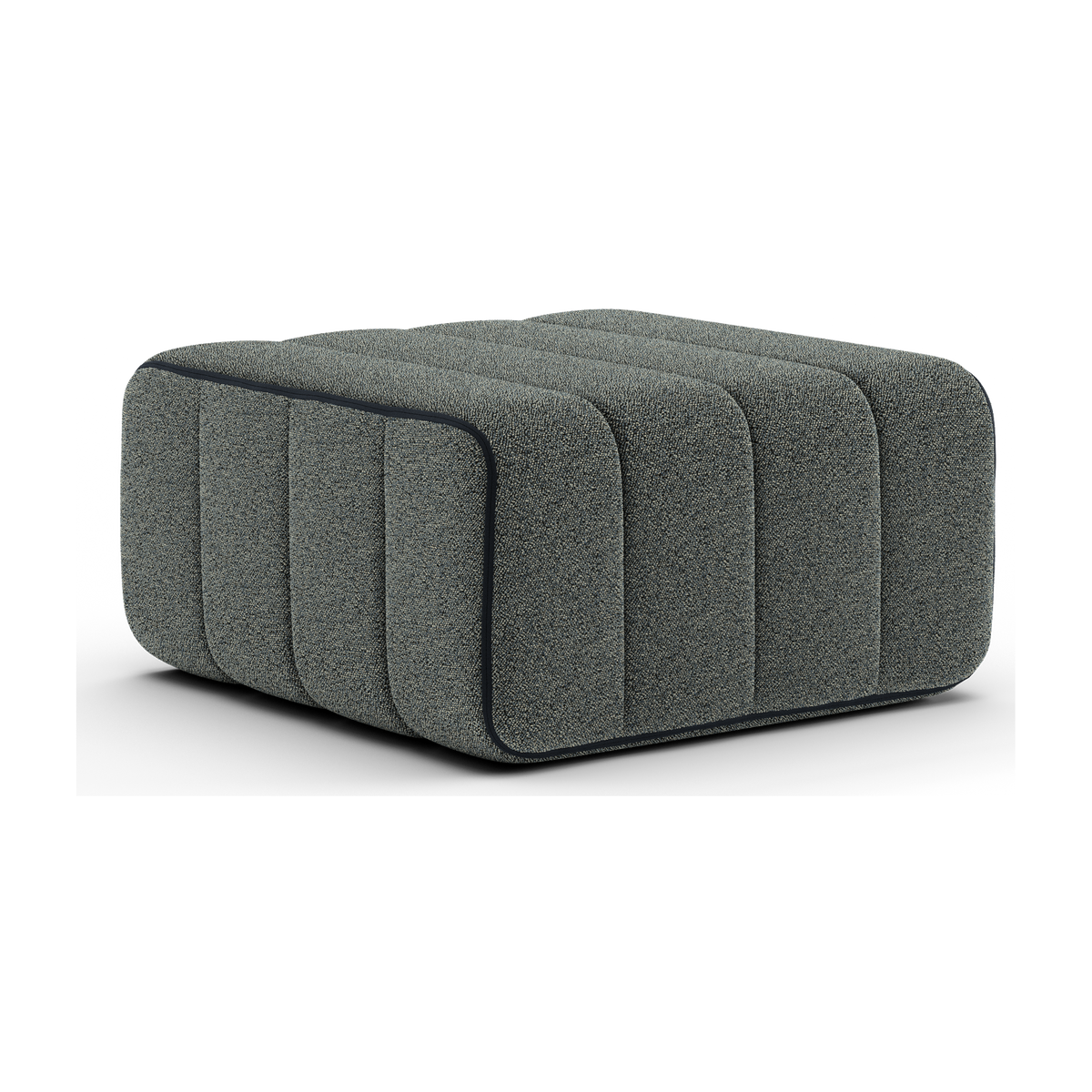 Module en tissu Sera en laine gris foncé 68x68x34cm Curt - Ambivalenz