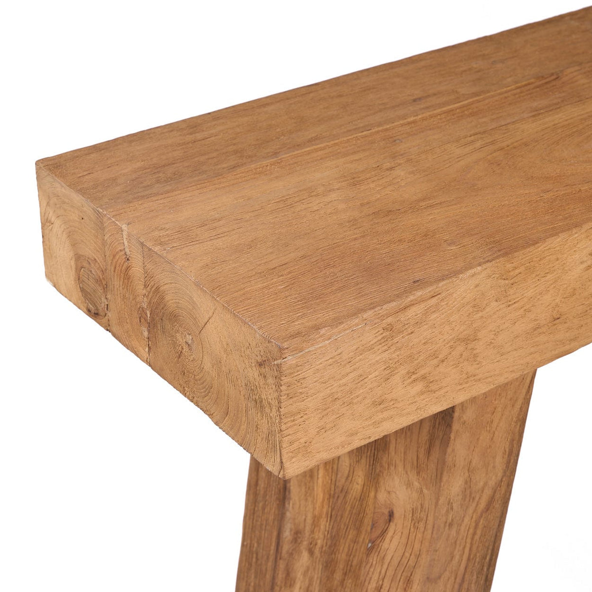 Console en teck massif naturel marron 30x86x87cm Stance - Bazar Bizar — vue 8