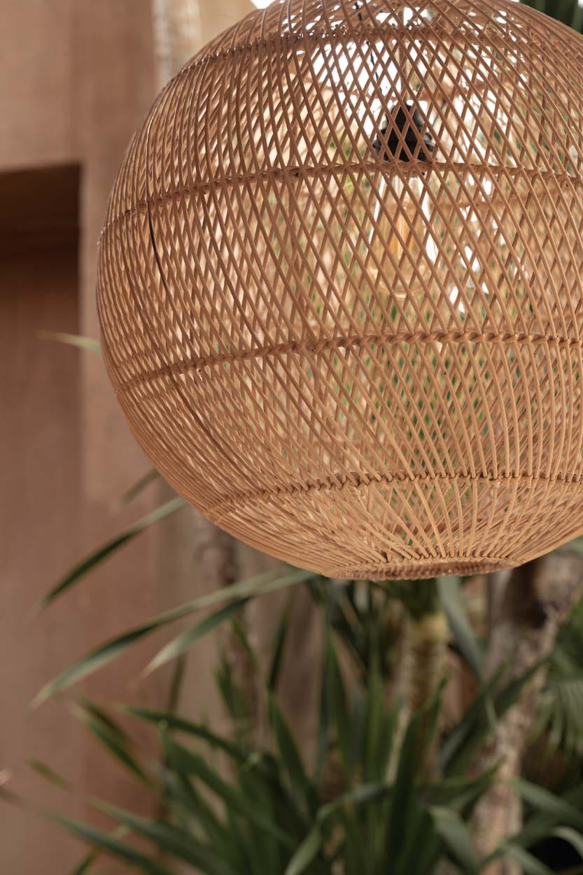 Suspension ronde en rotin tressé naturel 50cm Bubble - Bazar Bizar — vue 3