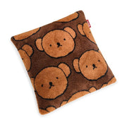 Coussin carré en tissu doux marron 50x50cm Square Pillow Teddy x Boris - Fatboy