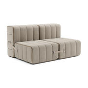 Canapé 2 places en tissu Jet gris 136x102x68cm Curt - Ambivalenz