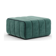 Module en tissu velours Barcelone vert 68x68x34cm Curt - Ambivalenz