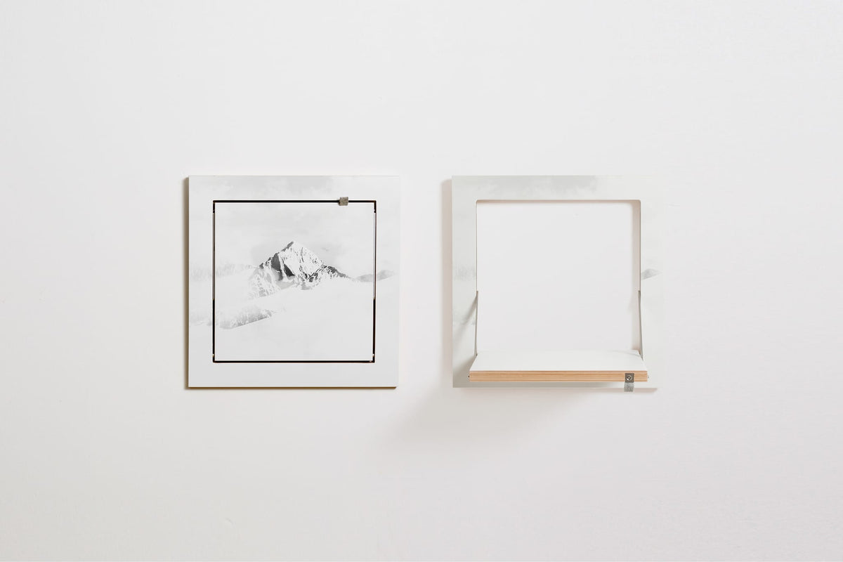 Étagère murale en bois blanc 40x31x40cm Fläpps Vallunaraju - Ambivalenz — vue 2