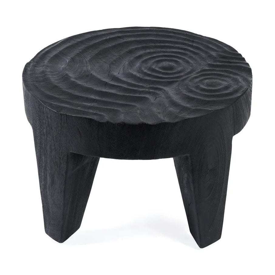 Table basse ronde en bois de suar noir 61x61x40cm Madero - Bazar Bizar — vue 4