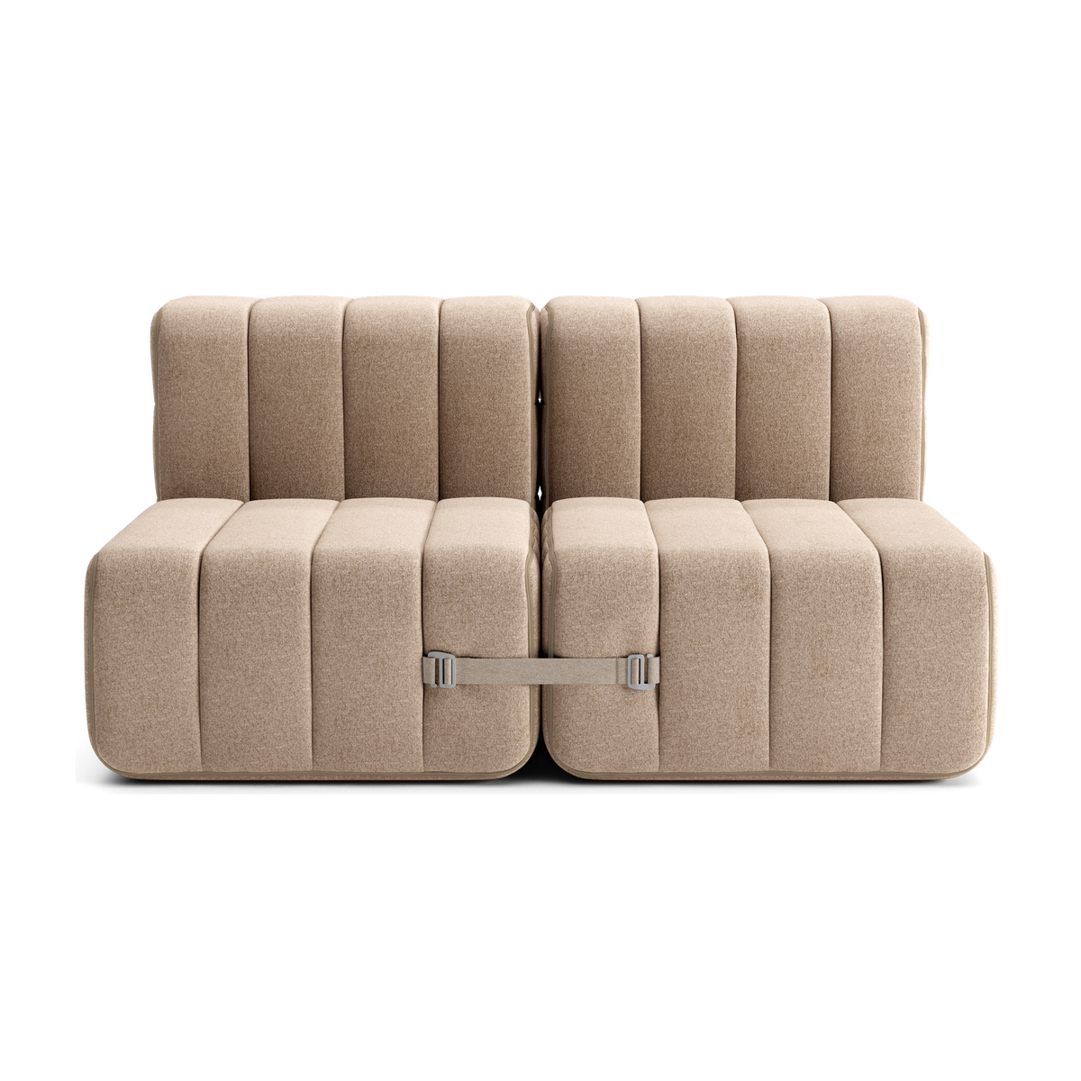Canapé 2 places en tissu Dama en laine recyclée beige 136x102x68cm Curt - Ambivalenz — vue 4