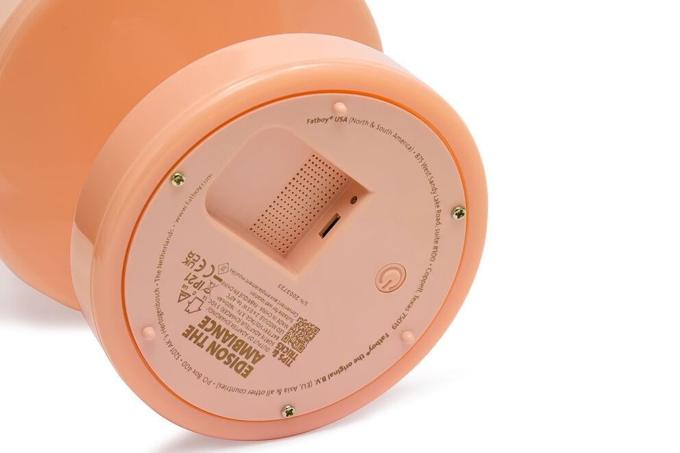 Lampe de table sans fil en plastique orange pêche 25,3cm Edison the Ambiance - Fatboy — vue 4