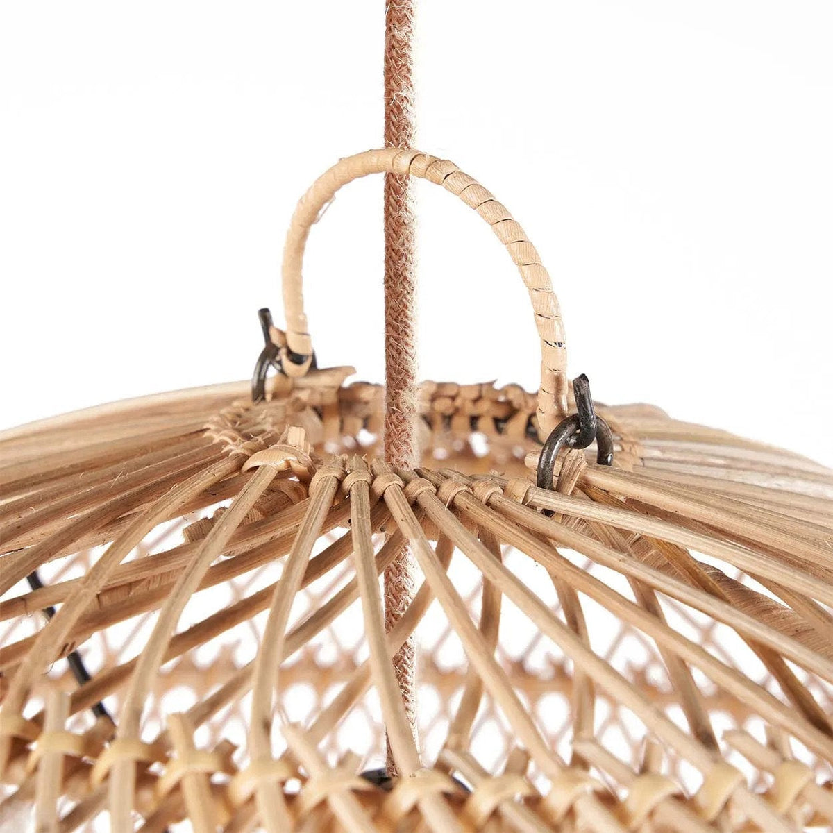 Suspension ronde en rotin tressé naturel 50cm Bubble - Bazar Bizar — vue 7