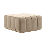 Module en velours Barcelone gris 68x68x34cm Curt - Ambivalenz