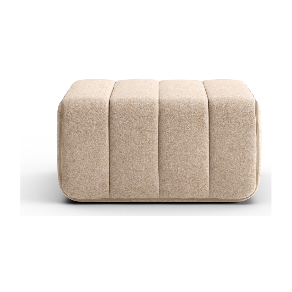 Module en tissu velours Barcelone beige 68x68x34cm Curt - Ambivalenz — vue 5