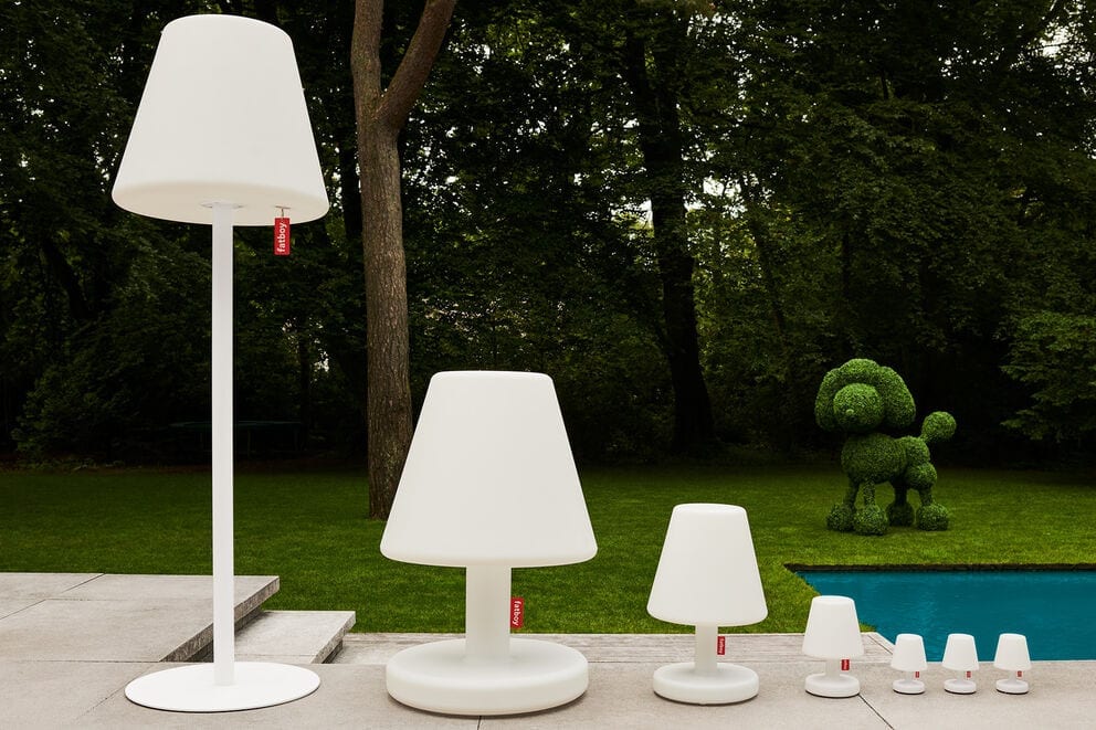 Lampadaire de jardin en acier blanc 182cm Edison the Giant Smart - Fatboy — vue 5