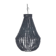 Lustre en perles de bois noir 40cm Teardrop - Bazar Bizar