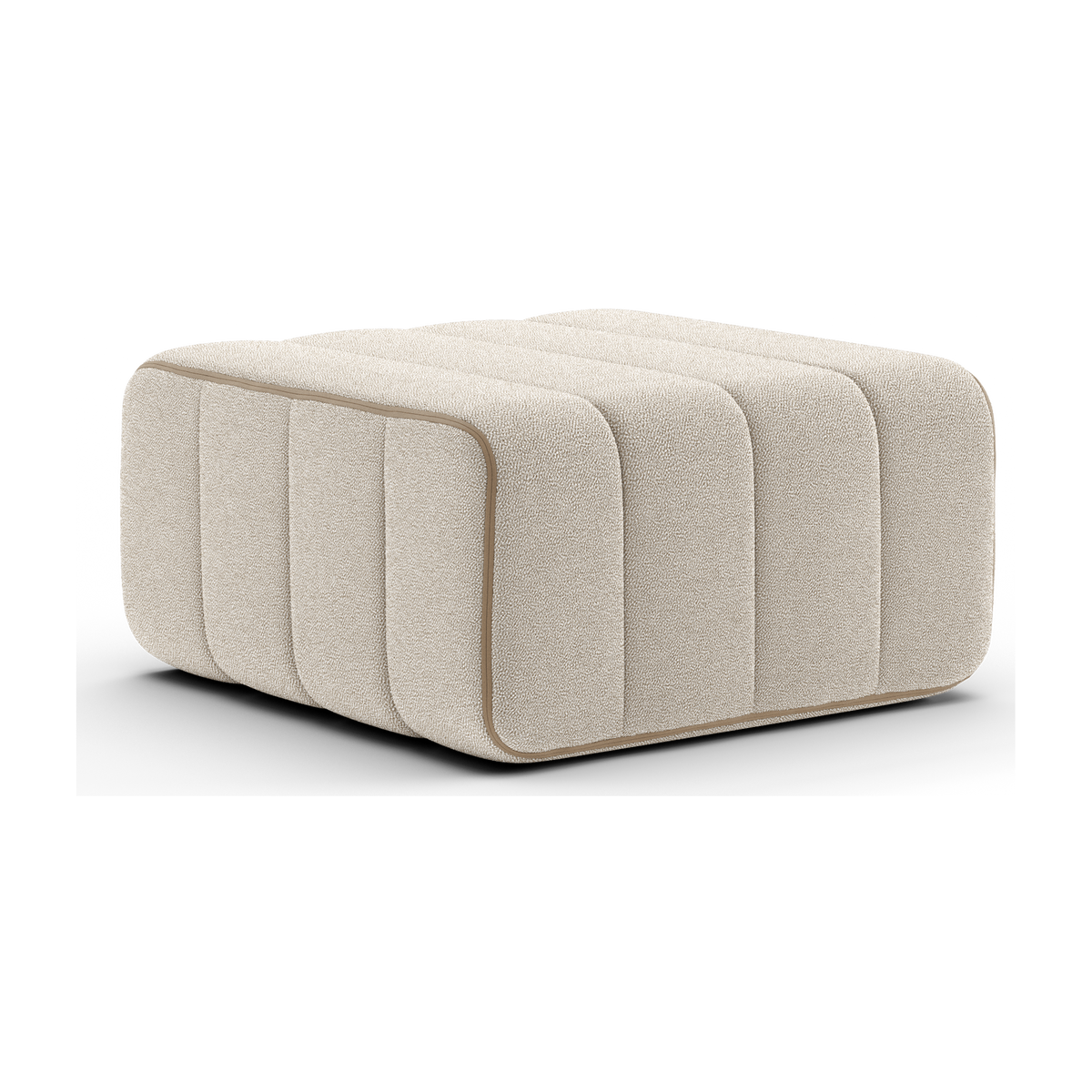 Module en tissu Sera en laine beige 68x68x34cm Curt - Ambivalenz