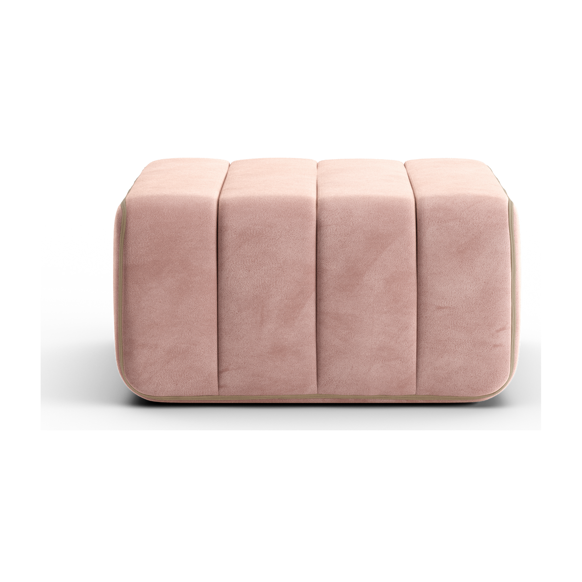 Module en tissu velours Barcelone rose 68x68x34cm Curt - Ambivalenz — vue 3