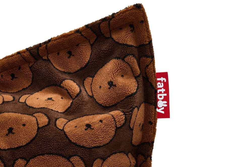 Pouf pour enfant en tissu doux marron 155x120x2cm Original Slim Teddy x Boris - Fatboy — vue 4