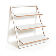Triple étagère murale en bouleau blanc 90x58x80cm Fläpps - Ambivalenz