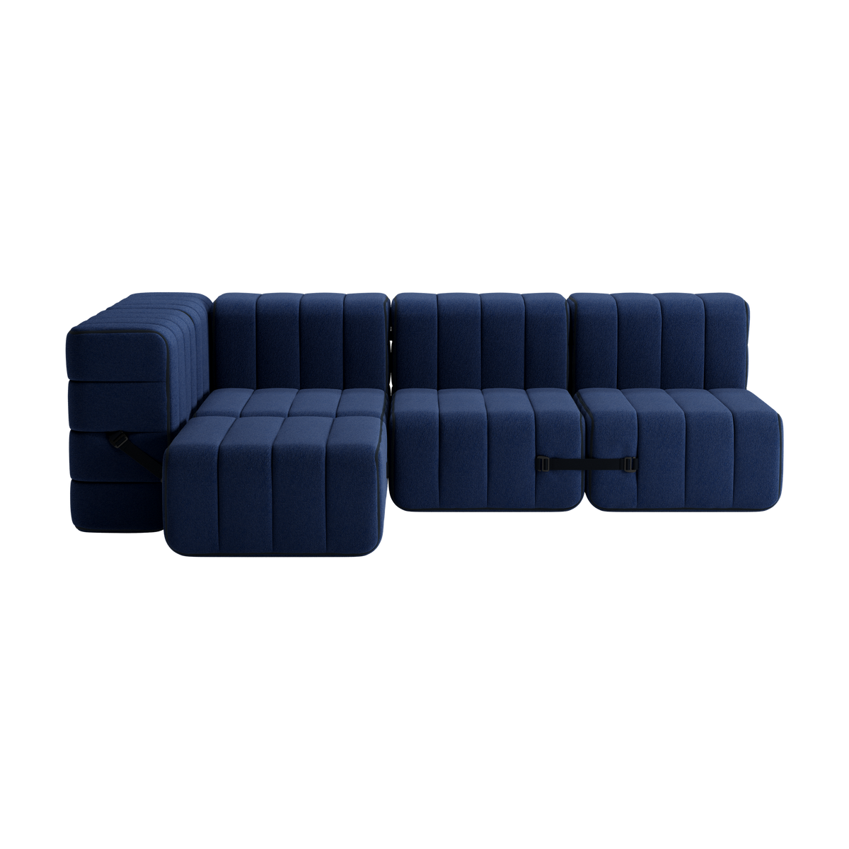 Canapé en tissu Jet bleu foncé 238x170x68cm Curt - Ambivalenz — vue 4