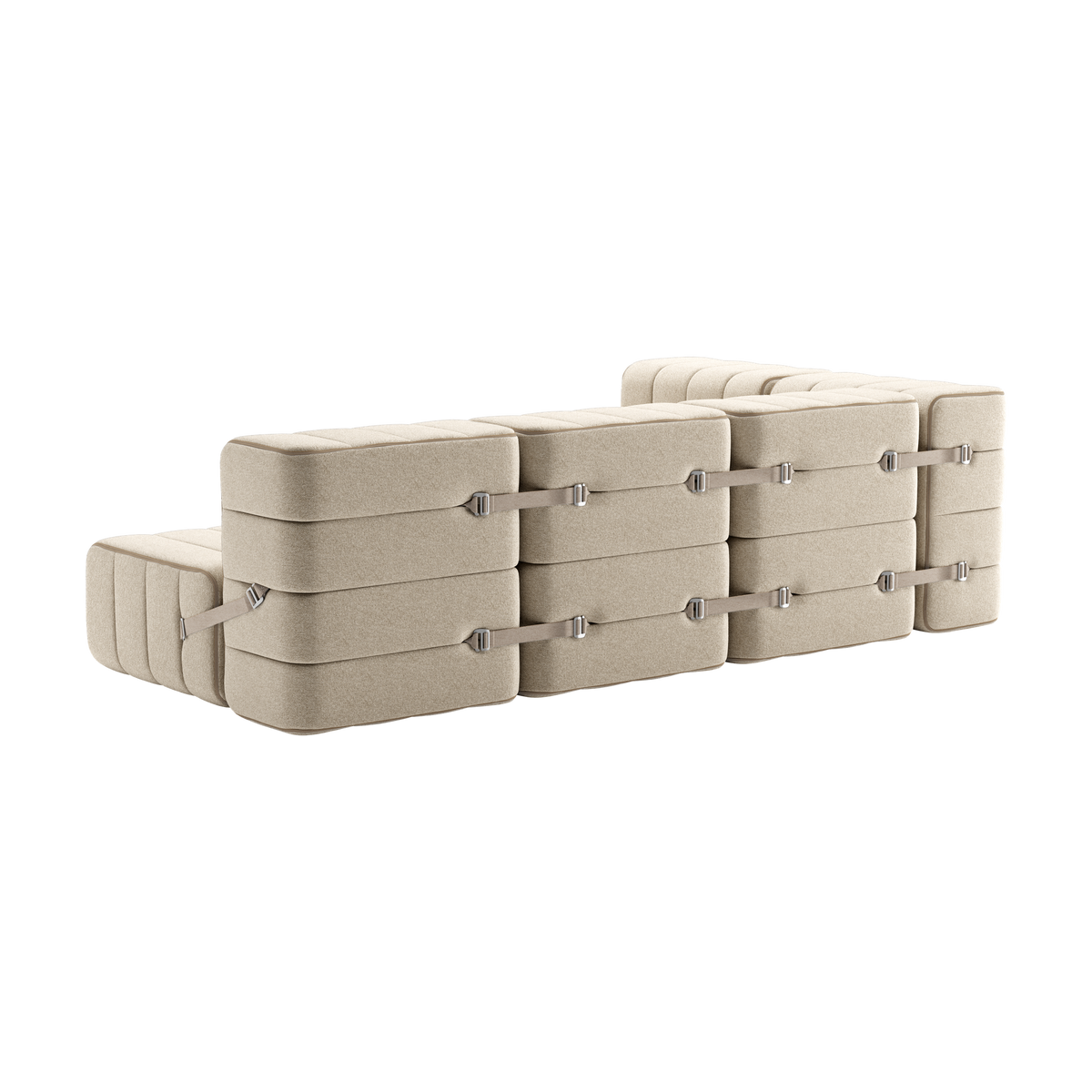 Canapé en tissu Jet gris 238x170x68cm Curt - Ambivalenz — vue 5