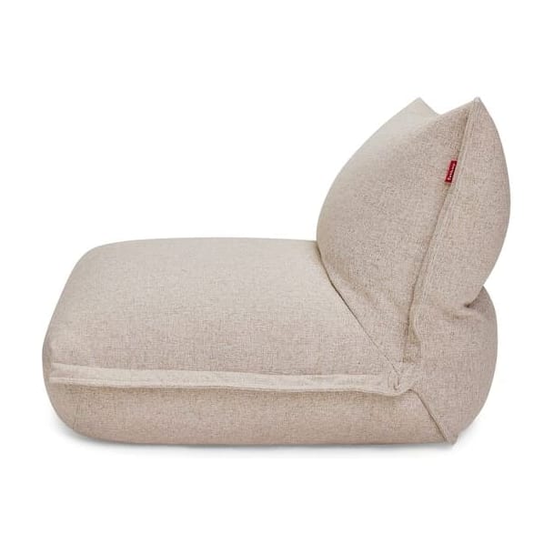 Fauteuil lounge en tissu bouclette beige 102x85x75cm BonBaron Slim - Fatboy — vue 3