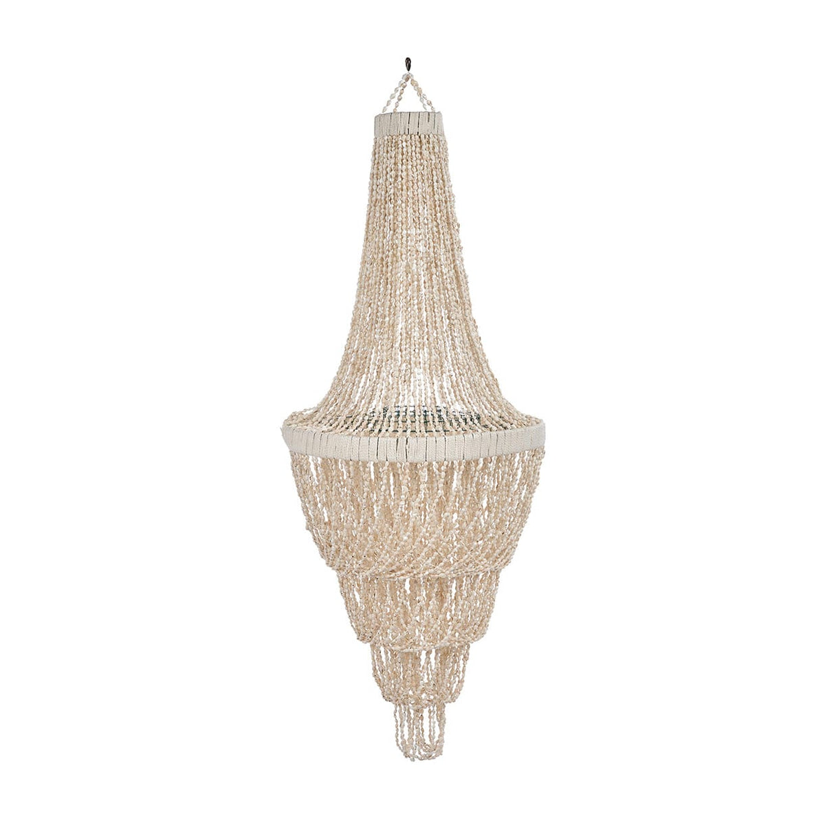 Lustre en coquillages naturel 40cm Ocean Tower Shell - Bazar Bizar