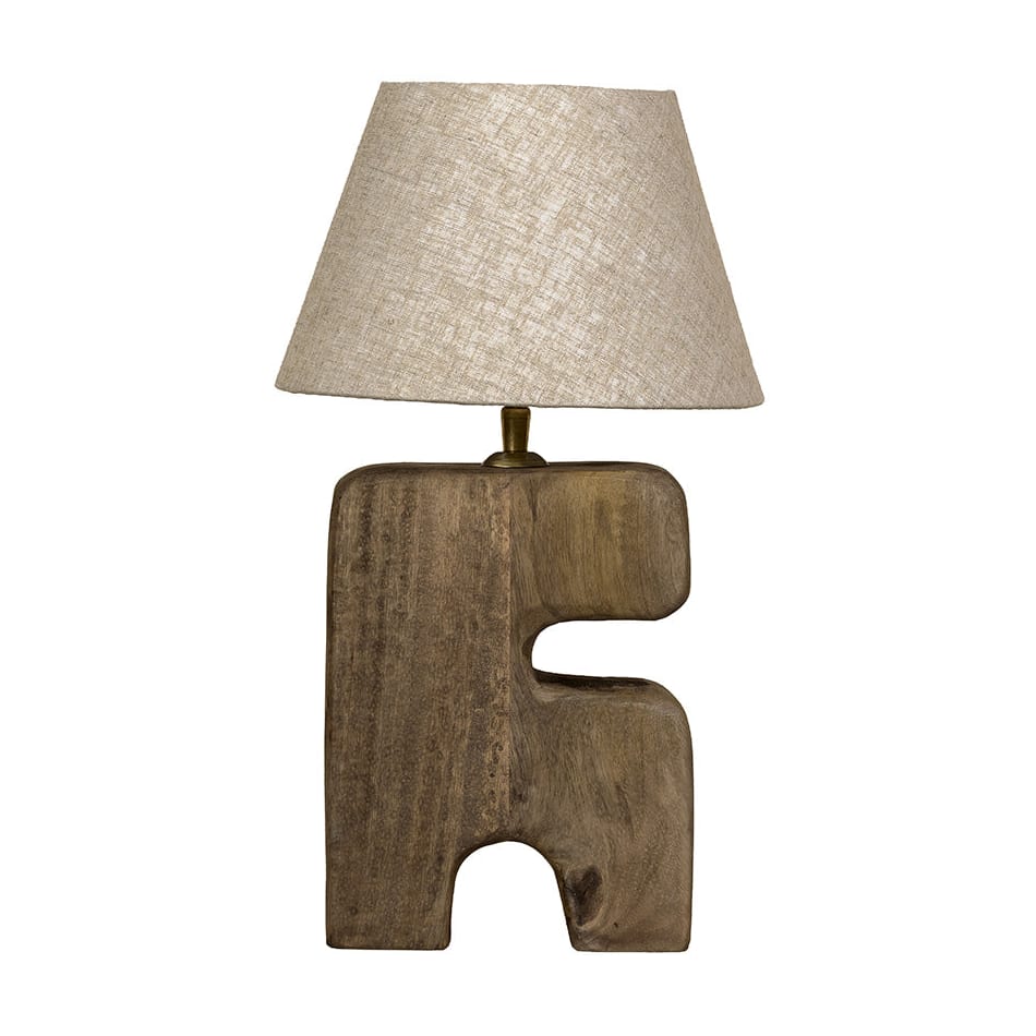 Lampe de table en bois marron 25cm L'Objet - Bazar Bizar