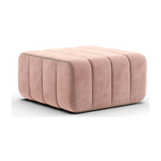 Module en tissu velours Barcelone rose 68x68x34cm Curt - Ambivalenz