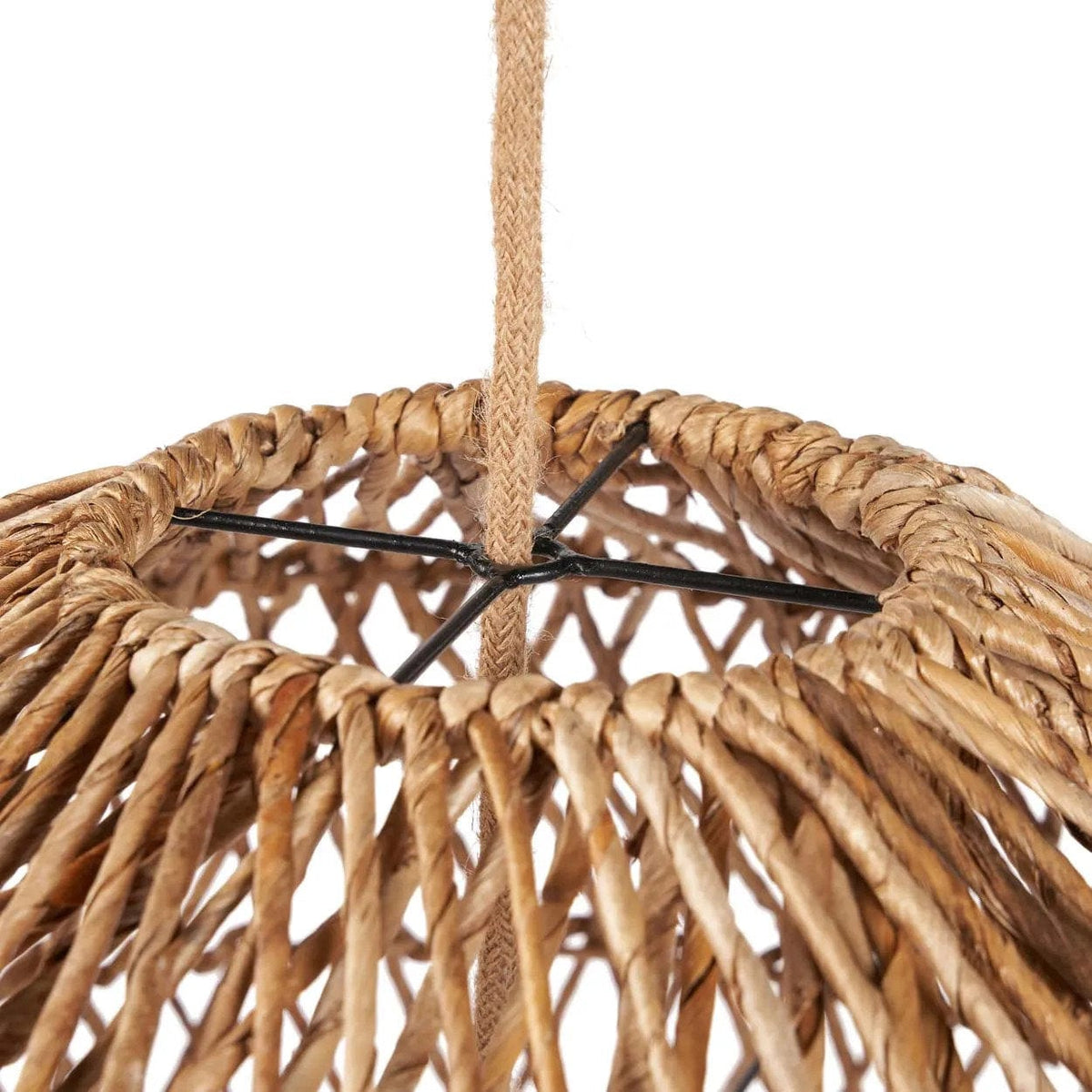 Suspension ronde en fibre tressée naturelle beige 55cm Xiomara - Bazar Bizar — vue 3