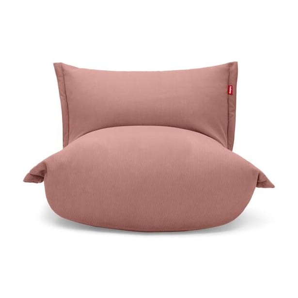 Fauteuil lounge en tissu côtelé rose 102x85x75cm BonBaron Slim - Fatboy — vue 3