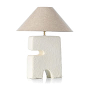 Lampe de table en papier mâché blanc 40cm L'Objet - Bazar Bizar