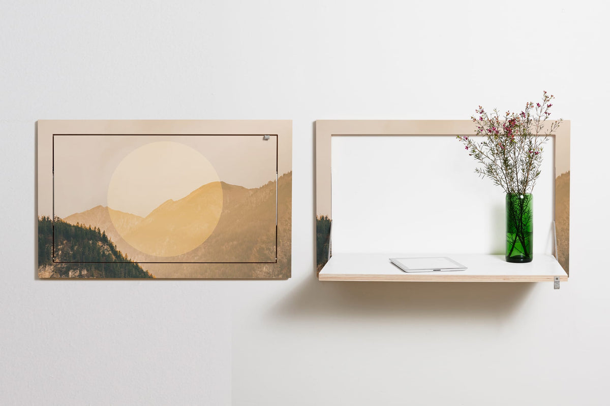 Secrétaire mural en bouleau 50x41x80cm Fläpps Alps - Ambivalenz — vue 2