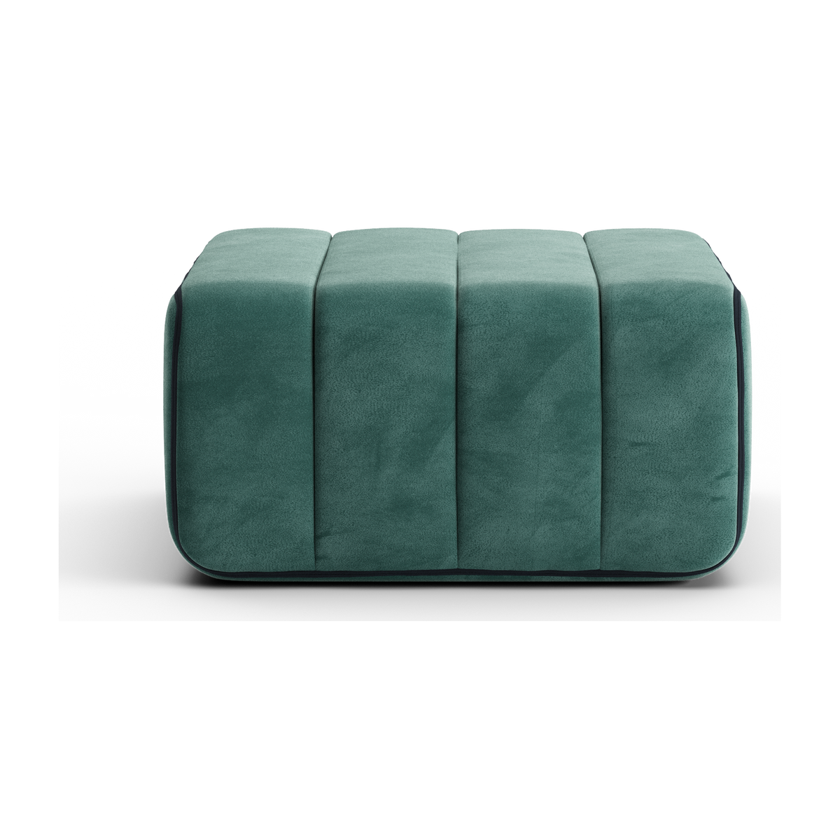 Module en tissu velours Barcelone vert 68x68x34cm Curt - Ambivalenz — vue 5
