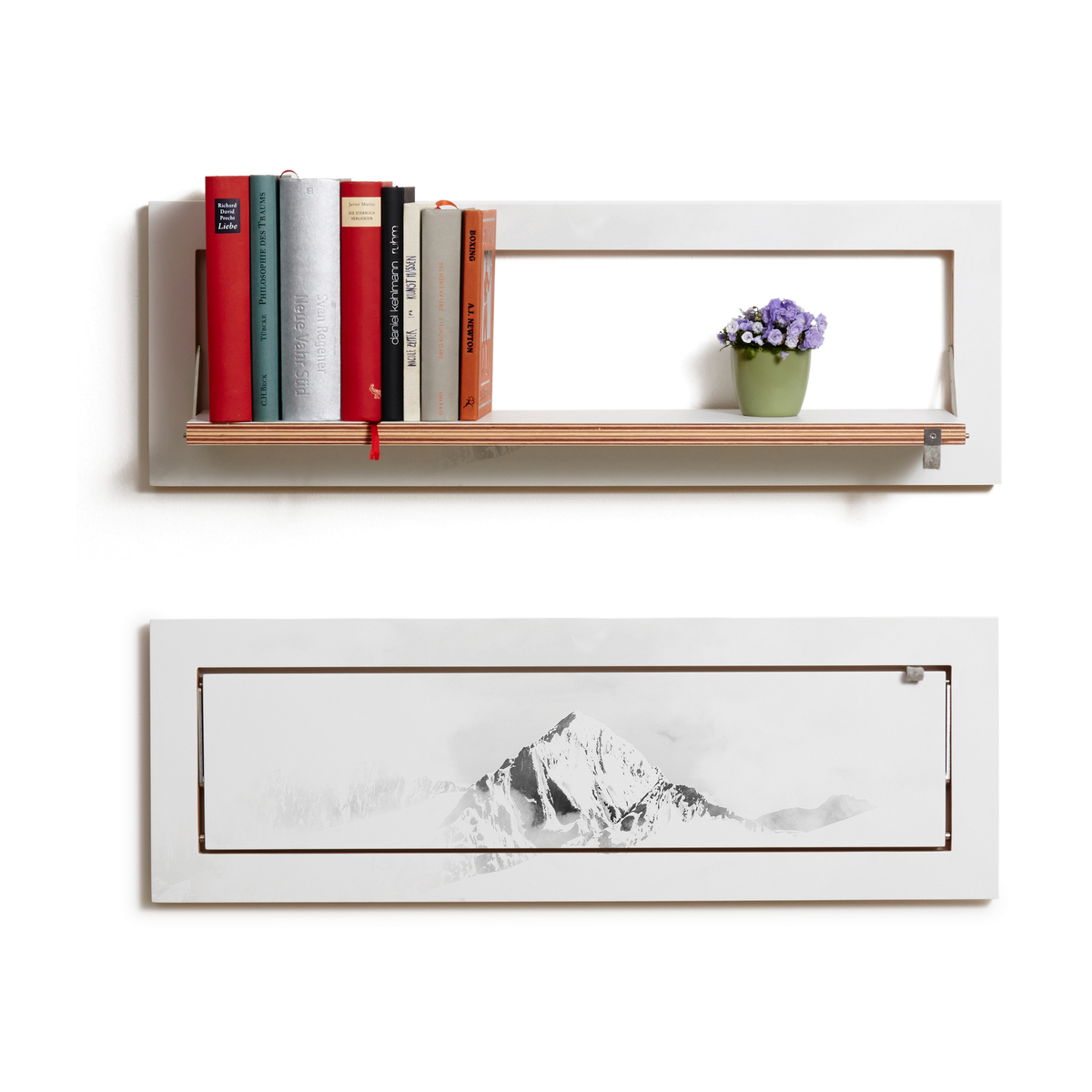 Étagère murale en bouleau blanc 27x18x80cm Fläpps Vallunaraju - Ambivalenz — vue 2