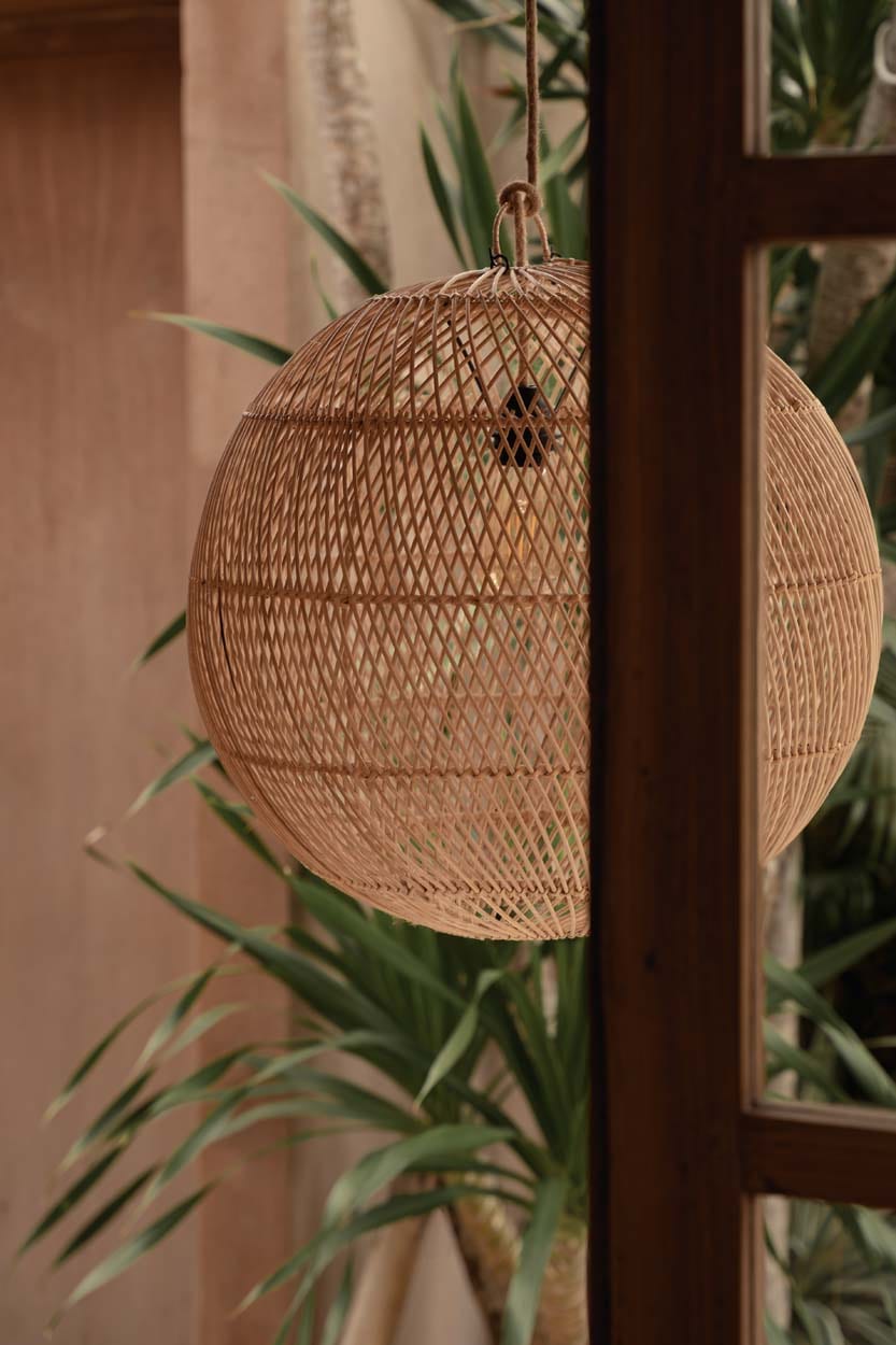 Suspension ronde en rotin tressé naturel 50cm Bubble - Bazar Bizar — vue 5