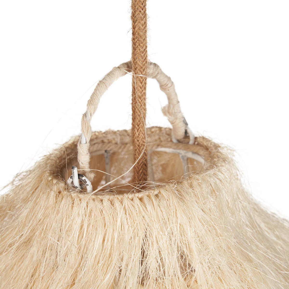 Suspension en fibre tressée naturelle beige 110cm Rami - Bazar Bizar — vue 4