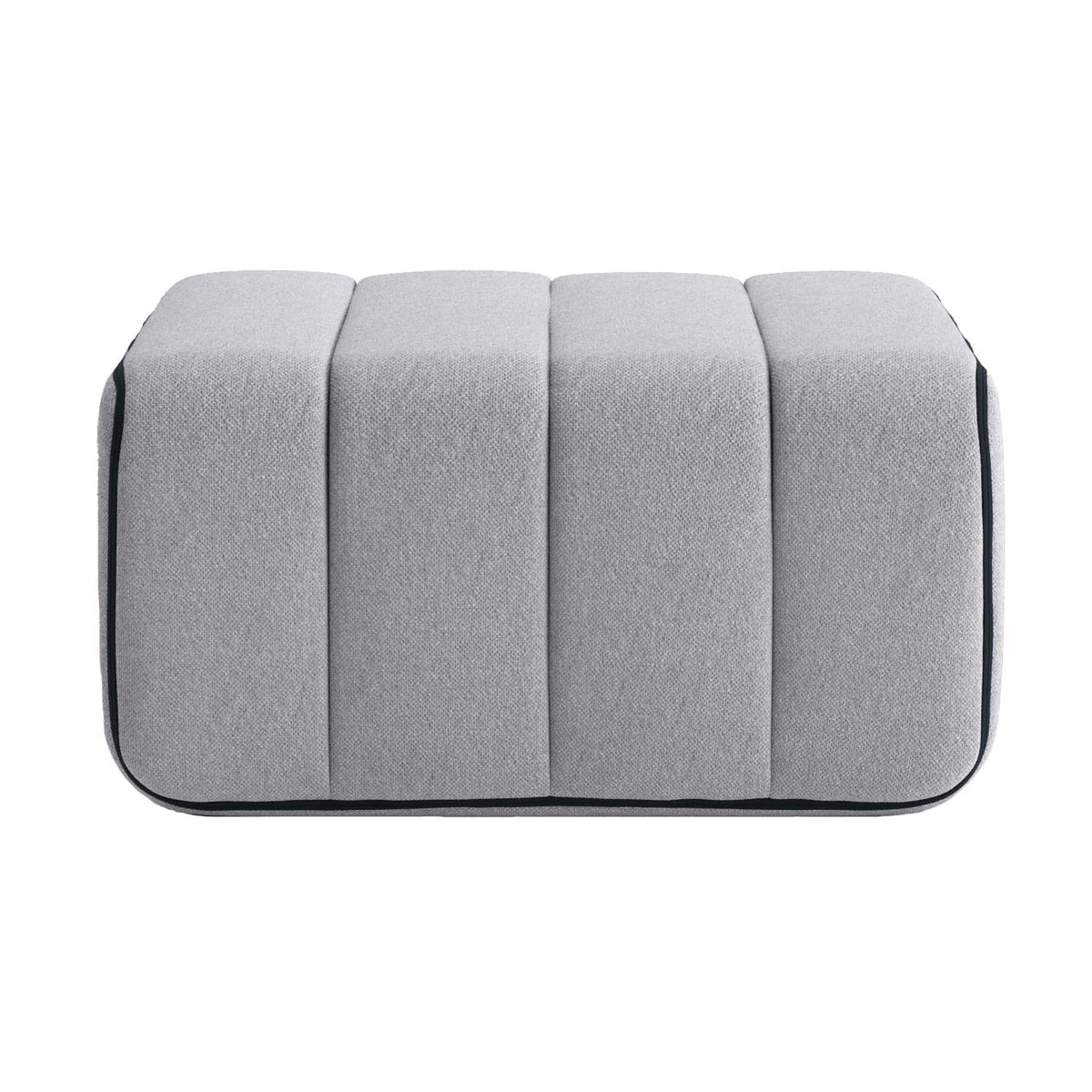 Pouf en tissu Jet gris 68x68x34cm Curt - Ambivalenz — vue 4
