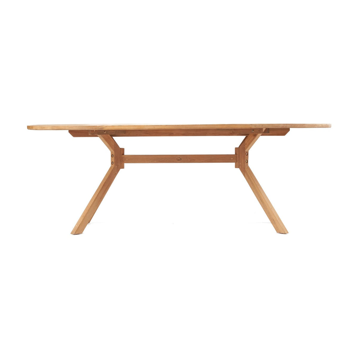 Table à manger ovale en teck massif naturel marron 225x115x78cm Kulala - Bazar Bizar — vue 3