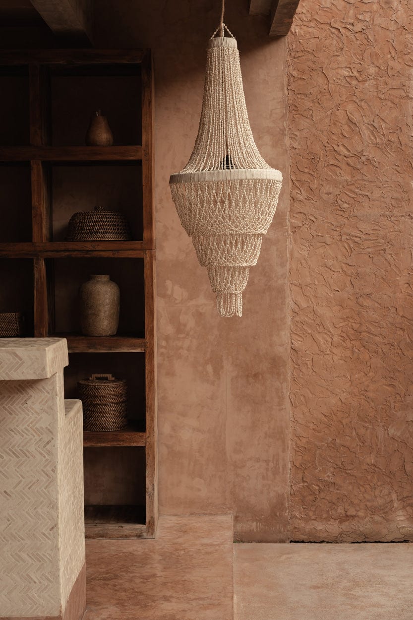 Lustre en coquillages naturel 40cm Ocean Tower Shell - Bazar Bizar — vue 2