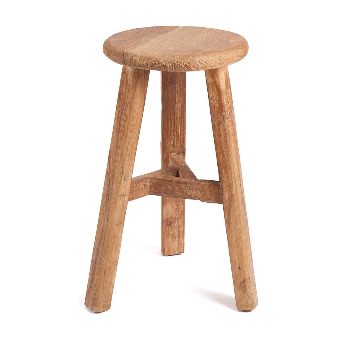 Tabouret de bar de jardin en teck massif naturel 44x44x70cm Fusuma - Bazar Bizar — vue 6