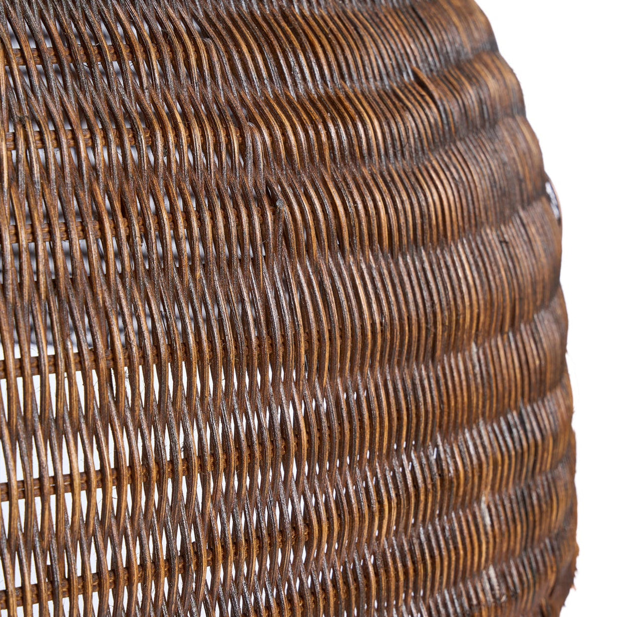 Suspension ronde en rotin tressé marron foncé 100cm Dome - Bazar Bizar — vue 7