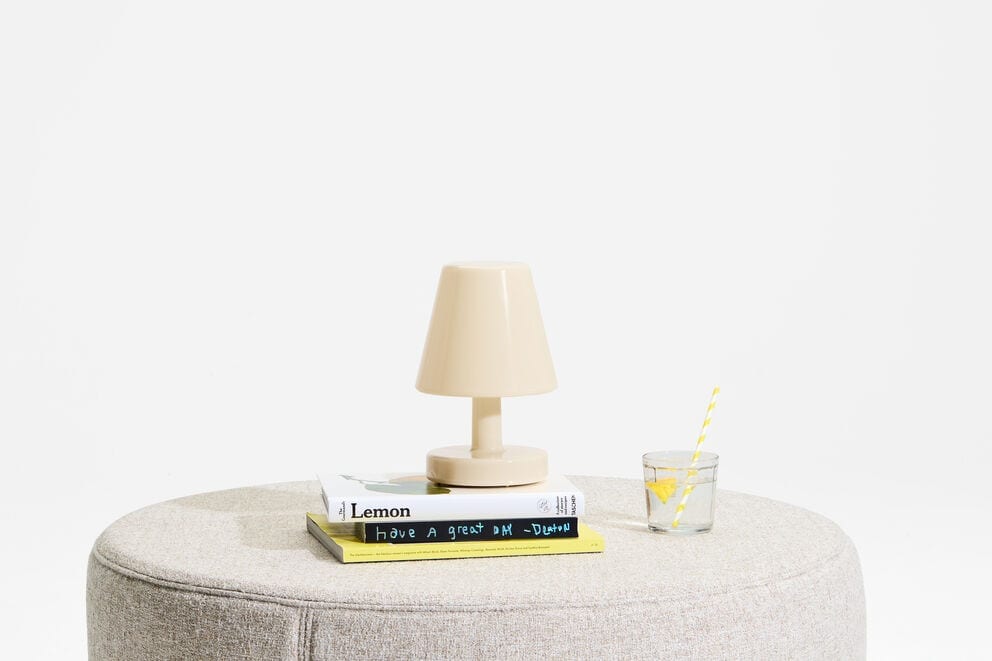 Lampe de table sans fil en plastique beige 25,3cm Edison Ambiance - Fatboy — vue 2