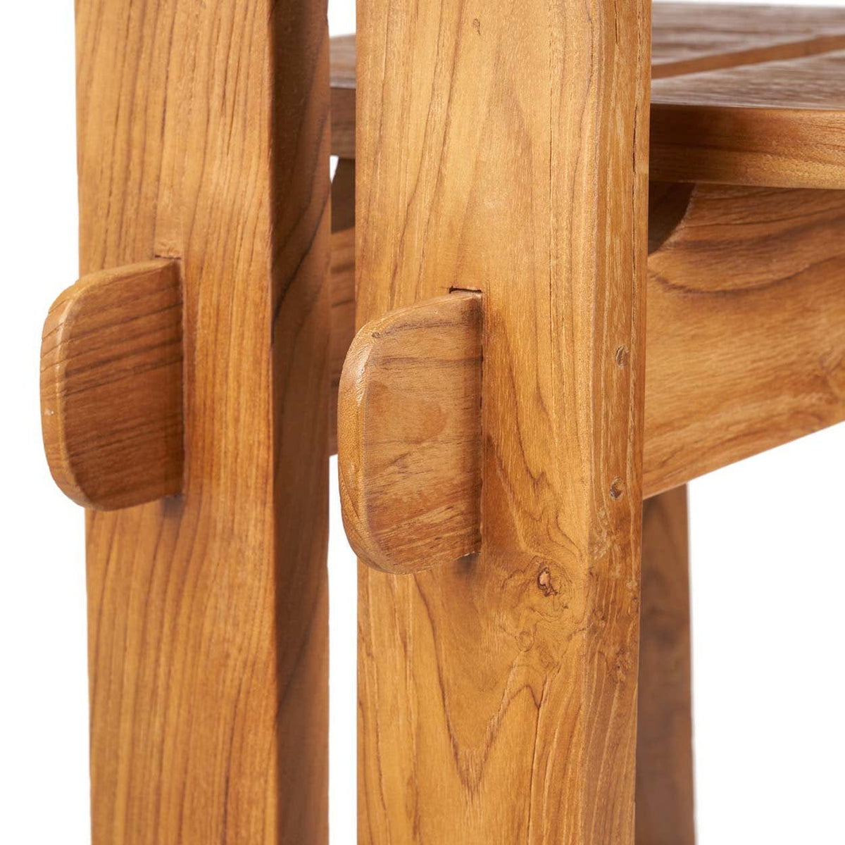 Tabouret de bar en teck massif naturel marron 46x58x108cm Sama Sama - Bazar Bizar — vue 3