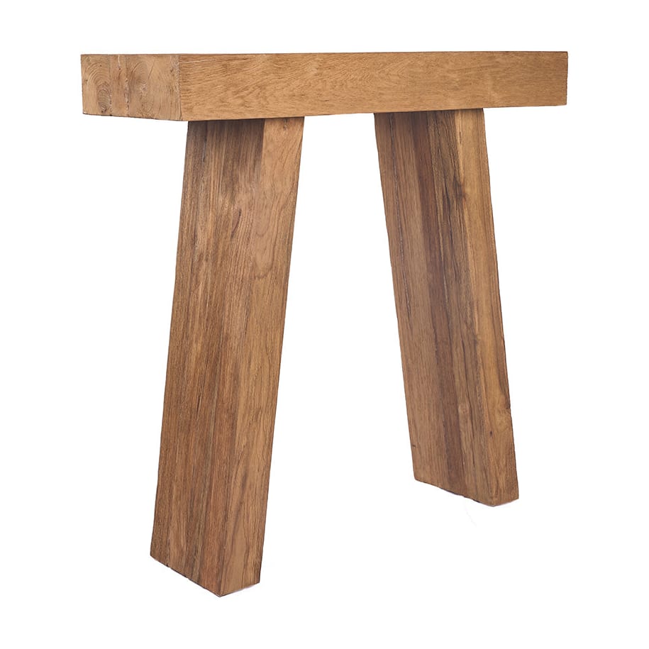 Console en teck massif naturel marron 30x86x87cm Stance - Bazar Bizar