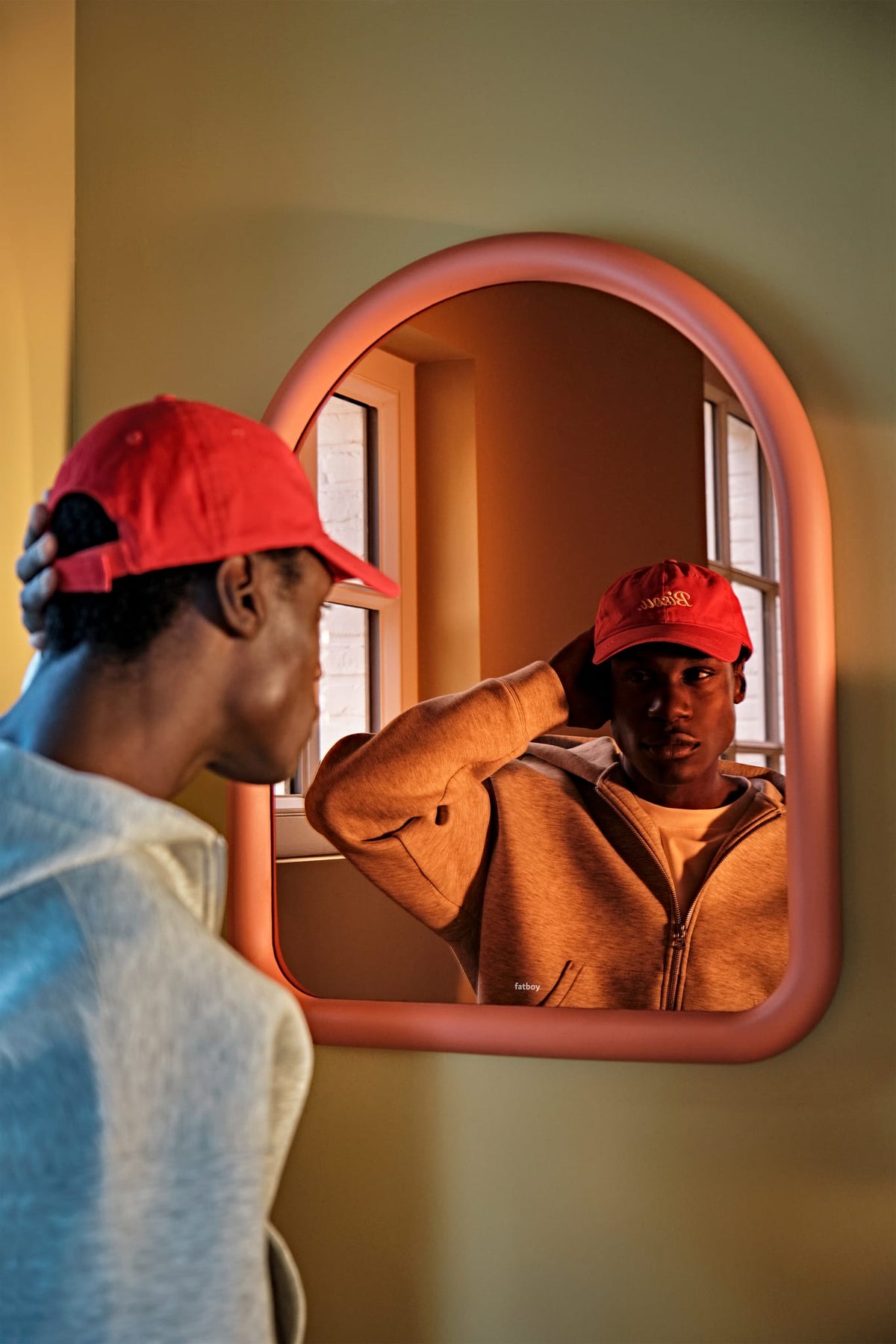 Miroir mural en mousse souple terracotta 60cm Mirage Dome - Fatboy — vue 2
