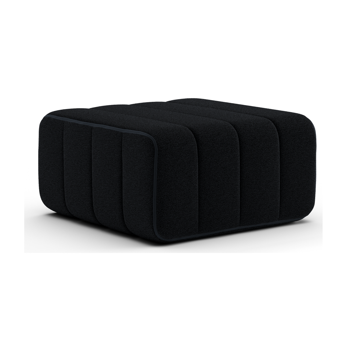 Module en tissu Sera en laine noir 68x68x34cm Curt - Ambivalenz