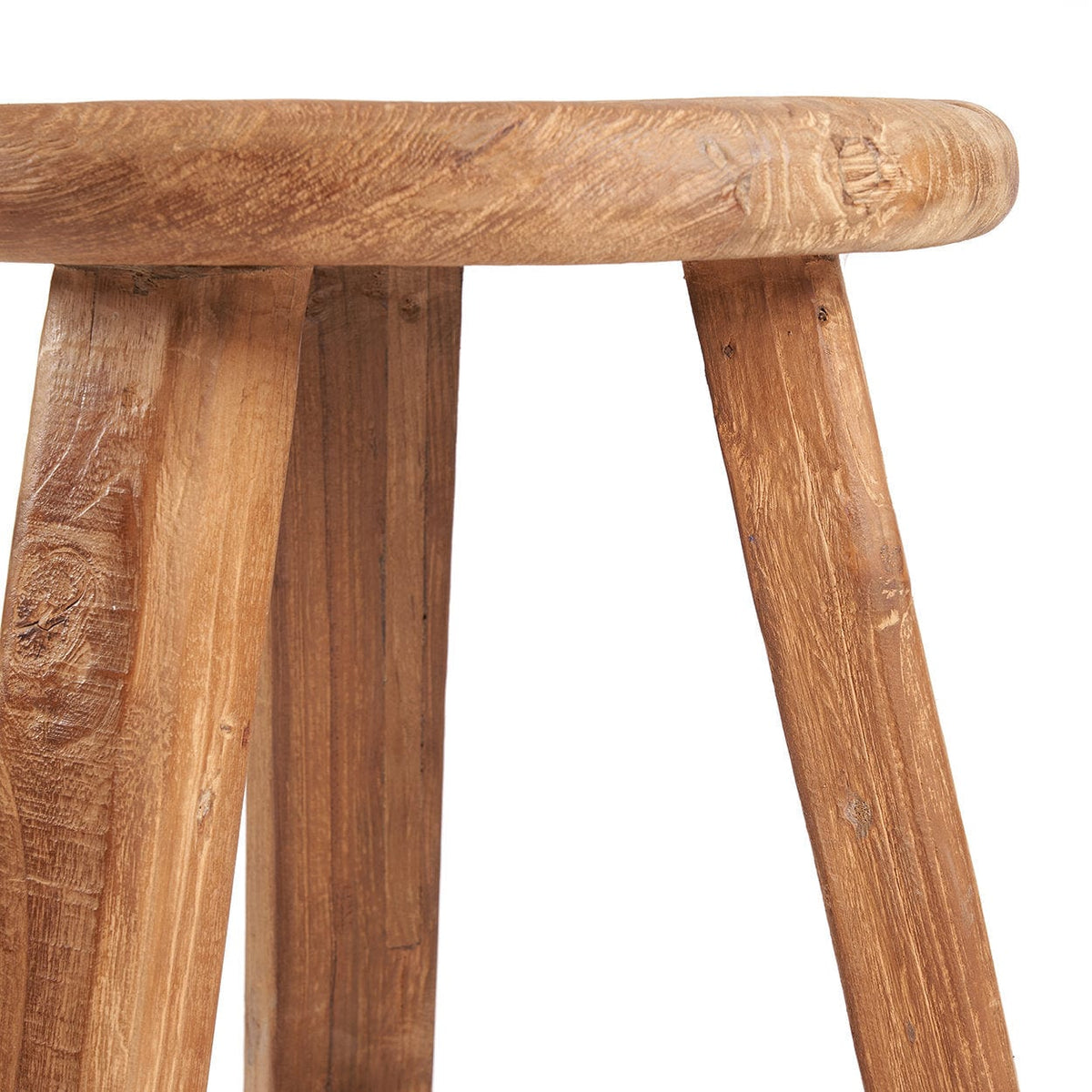 Tabouret de bar de jardin en teck massif naturel 44x44x70cm Fusuma - Bazar Bizar — vue 7