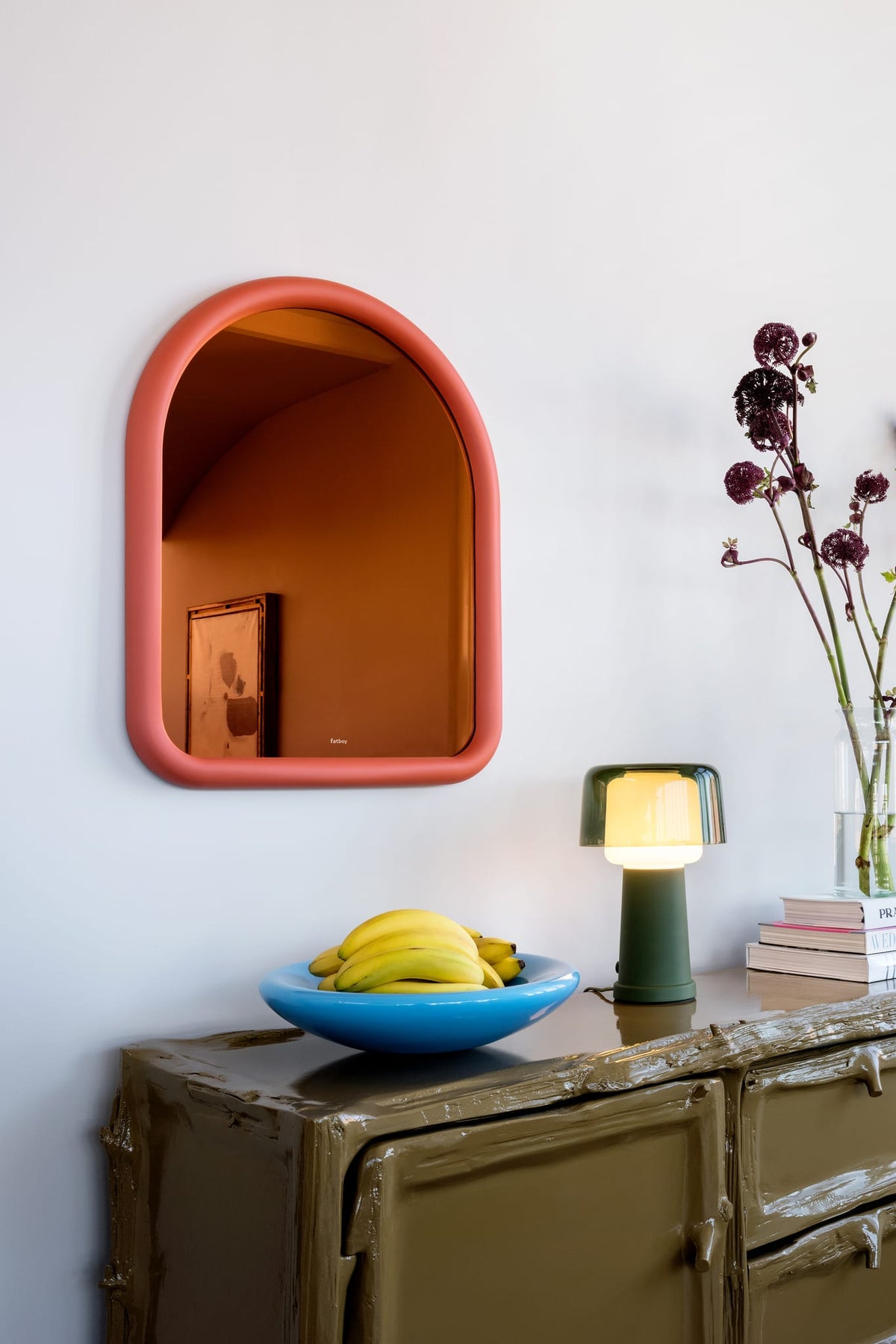 Miroir mural en mousse souple terracotta 60cm Mirage Dome - Fatboy — vue 4