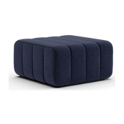 Module en tissu velours Barcelone bleu nuit 68x68x34cm Curt - Ambivalenz