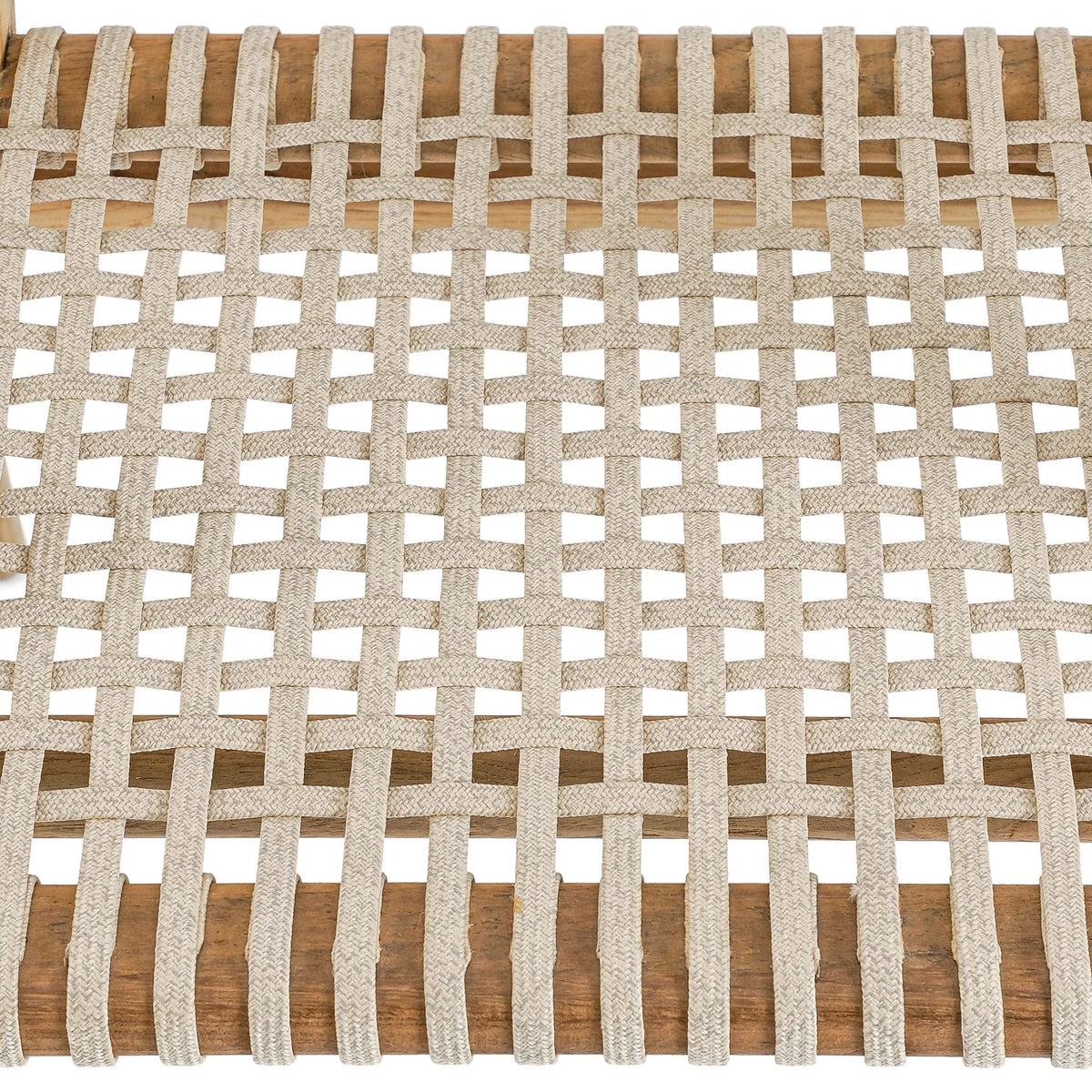 Chaise de jardin avec accoudoirs en bois de teck recyclé naturel 54x58x82cm Trikeri - Bazar Bizar — vue 6