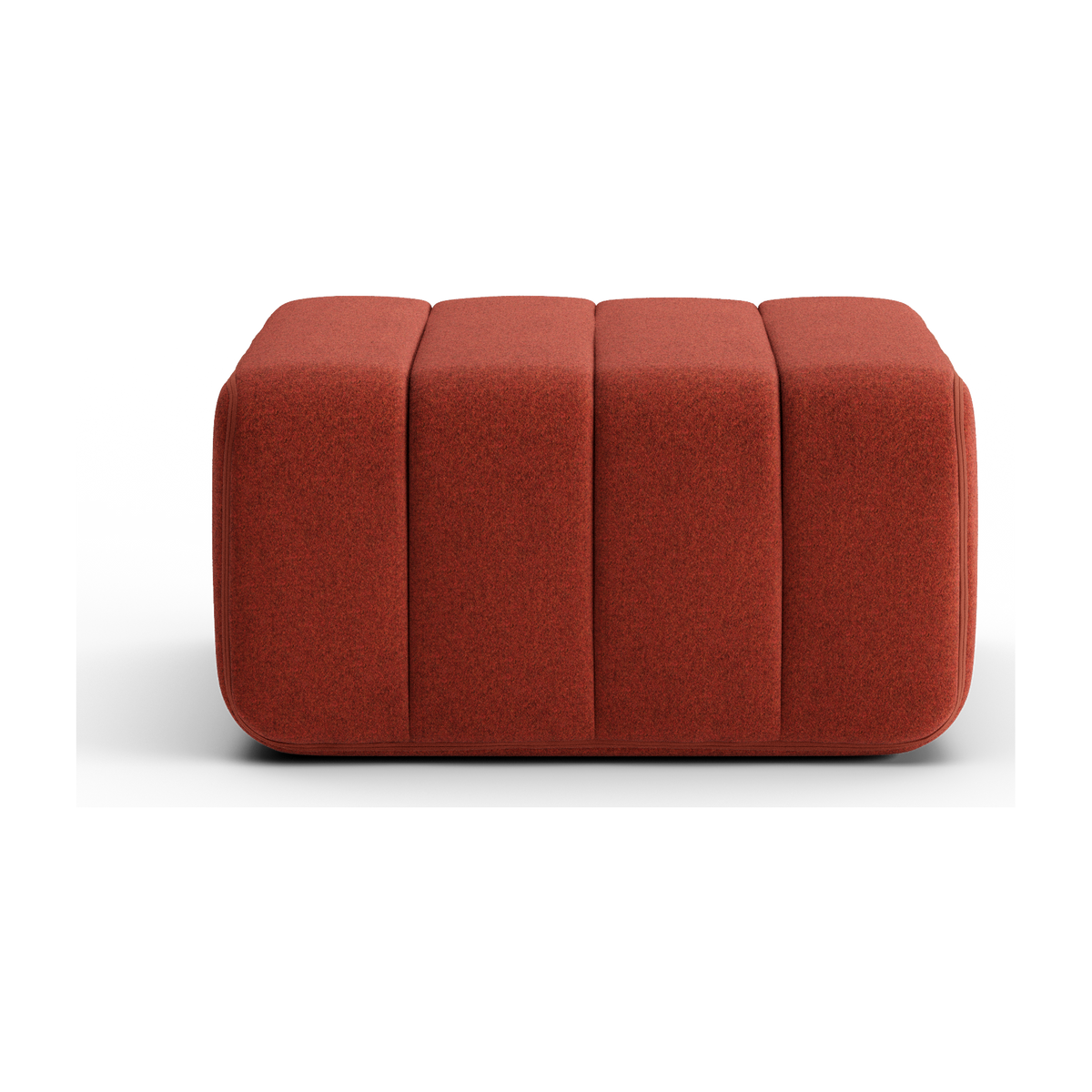 Module en tissu Dama en laine recyclée rouge 68x68x34cm Curt - Ambivalenz — vue 4