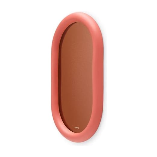 Miroir mural ovale en mousse souple terracotta 35cm Mirage Loop - Fatboy — vue 3