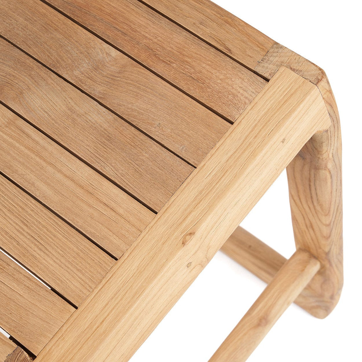 Tabouret de bar en teck naturel recyclé marron 42x42x70cm Ithaca - Bazar Bizar — vue 7